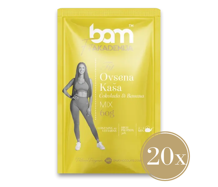 FIT Snídaně, Čokoláda a banán, 20 ks