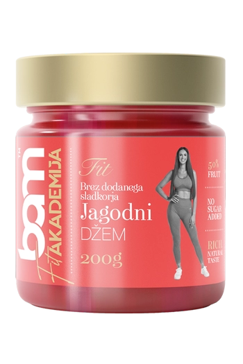 Jahodový džem, bez přidaného cukru, 200 g
