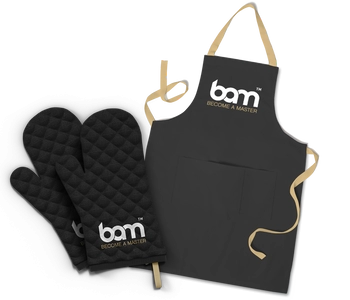 sada zástěry a rukavic na pecení