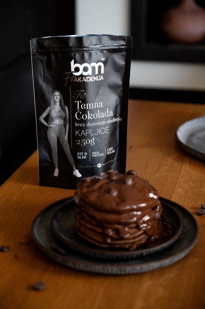 Tmavé čokoládové kapky, bez přidaného cukru, 250 g