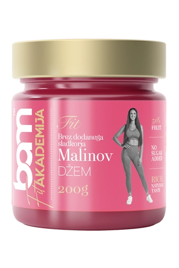 Malinový džem, bez přidaného cukru, 200 g
