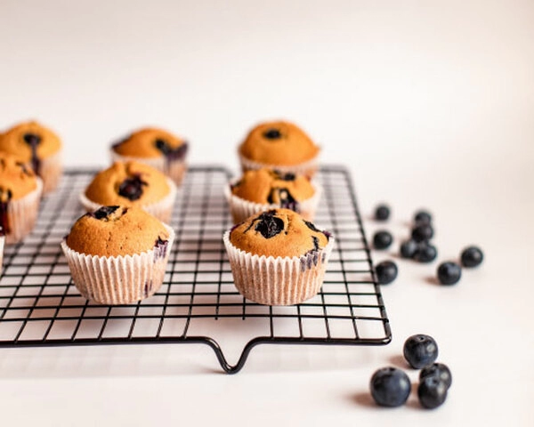 citronové a borůvkové muffiny